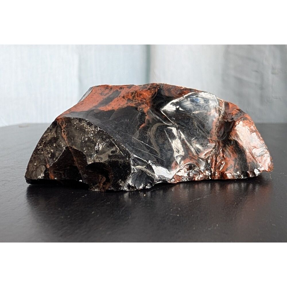 RAW Mahogany Obsidian Crystal Chunk • 4" Volcanic Glass Specimen